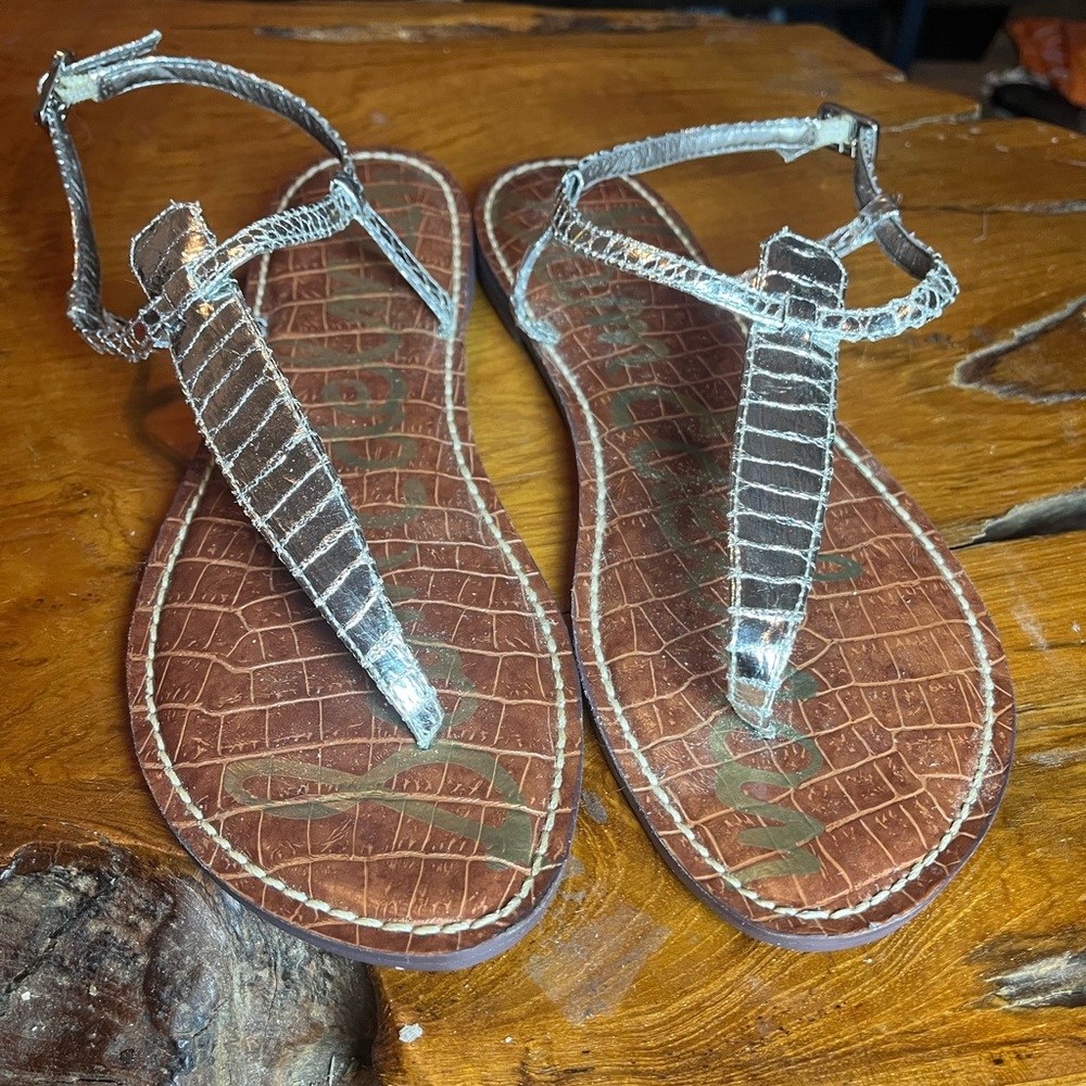 Sam Edelman Silver Gigi Sandals 9.5
